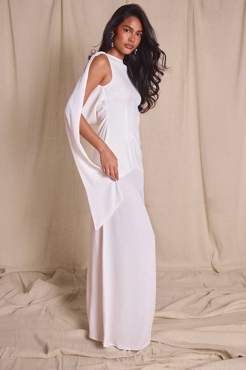 Casual Off-White Midi Dress with Tiered Lace Skirt Casual Off-White Midi Dress with Tiered Lace Skirt — White Dresses