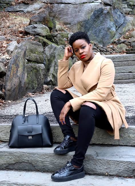 Chic City Style: Leather Sneakers and Camel Coat Chic City Style: Leather Sneakers and Camel Coat — Sneakers Outfits