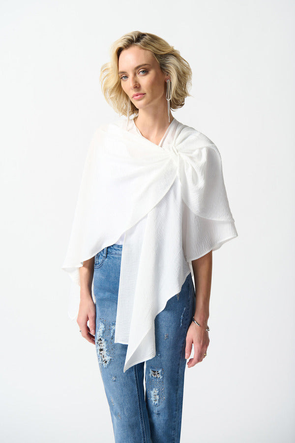 White Gauze Cover-Up with Draped Neckline for Casual Chic White Gauze Cover-Up with Draped Neckline for Casual Chic — Cabo Outfits