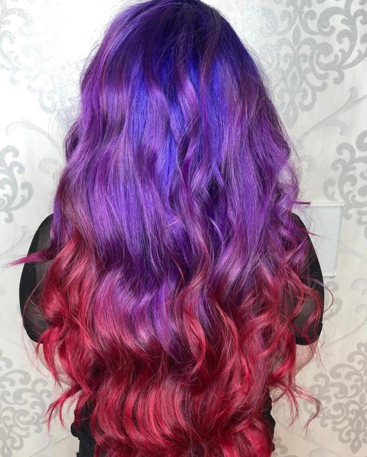 Purple to Magenta Ombre Mid-Back — Magenta Hair