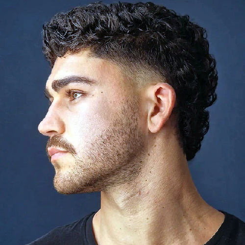 No Bangs Visual Idea — Curly Hairstyles for Men