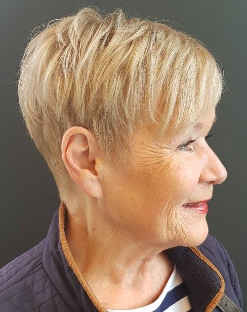 Piecey Platinum Pixie Piecey Platinum Pixie — Pixie Cut for Women Over 60