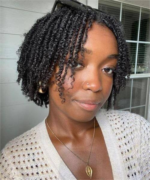 Chin Length Bob Finger Coils