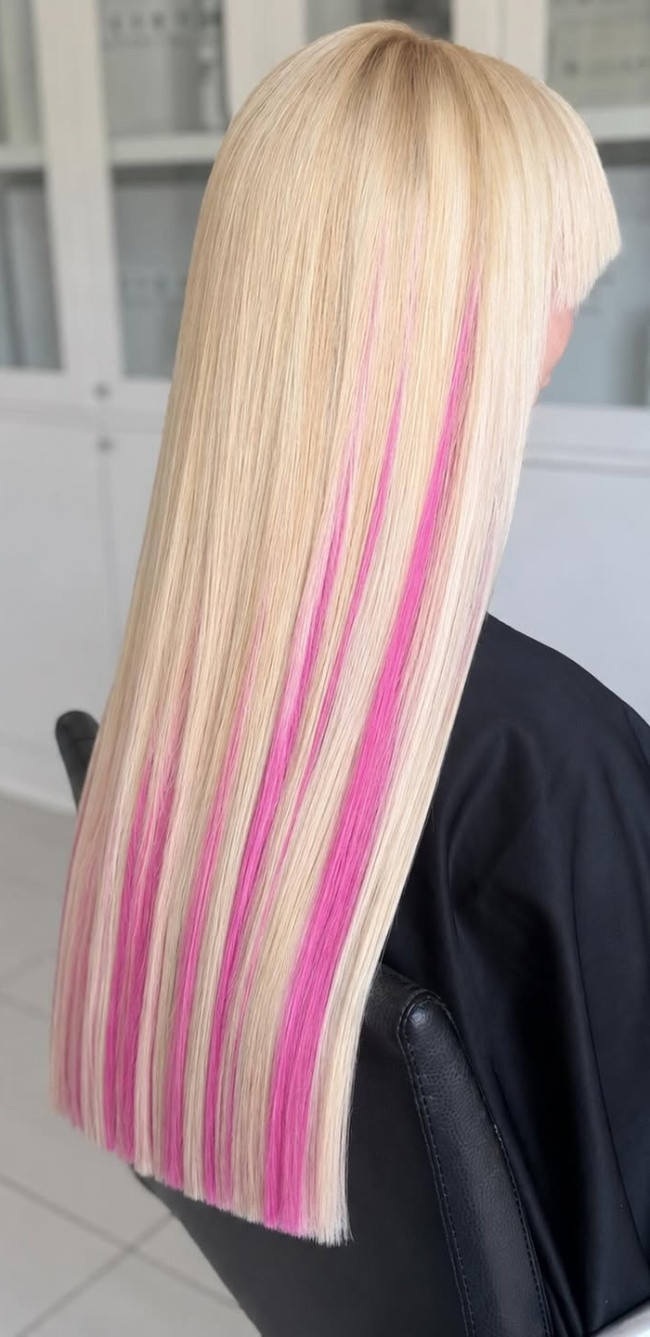 Chin Length Visual Idea Chin Length Visual Idea — Pink Highlights