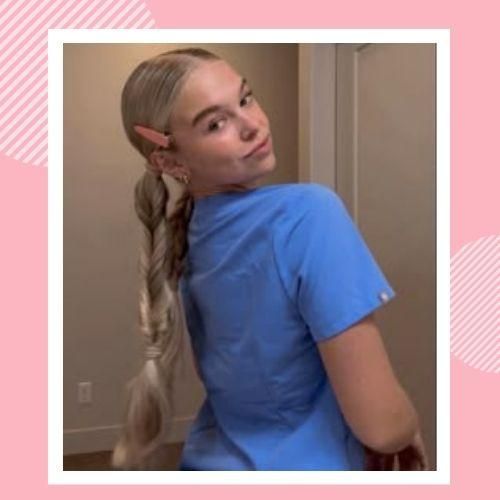 Platinum Blonde Braided Ponytail Platinum Blonde Braided Ponytail — Hairstyles for Nurses