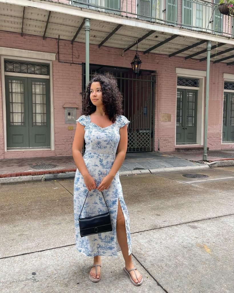 Airy Floral Midi Dress for Daytime Charm Airy Floral Midi Dress for Daytime Charm — New Orleans Outfits