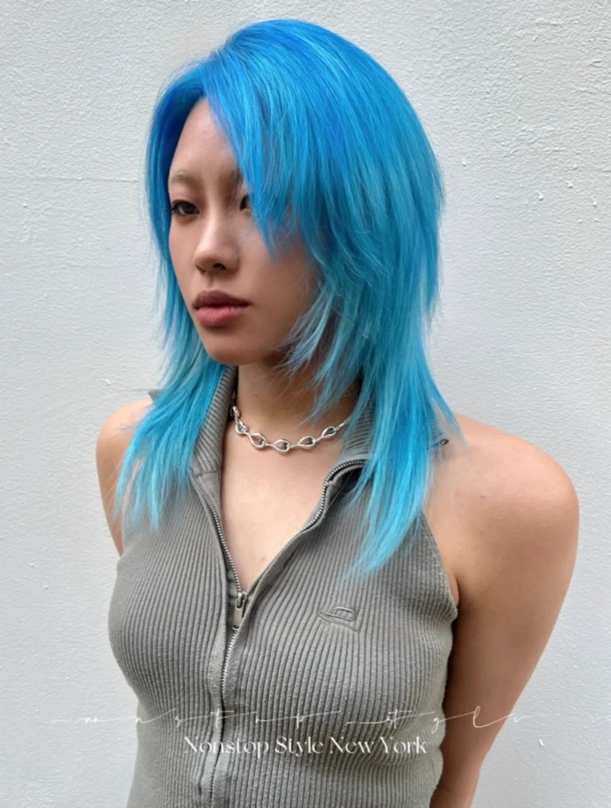 Electric Blue Layered V-Cut | undefined | New York, NY