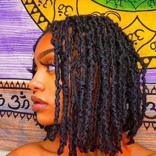 Thick Wavy Chin-Length Bob Thick Wavy Chin-Length Bob — Goddess Locs