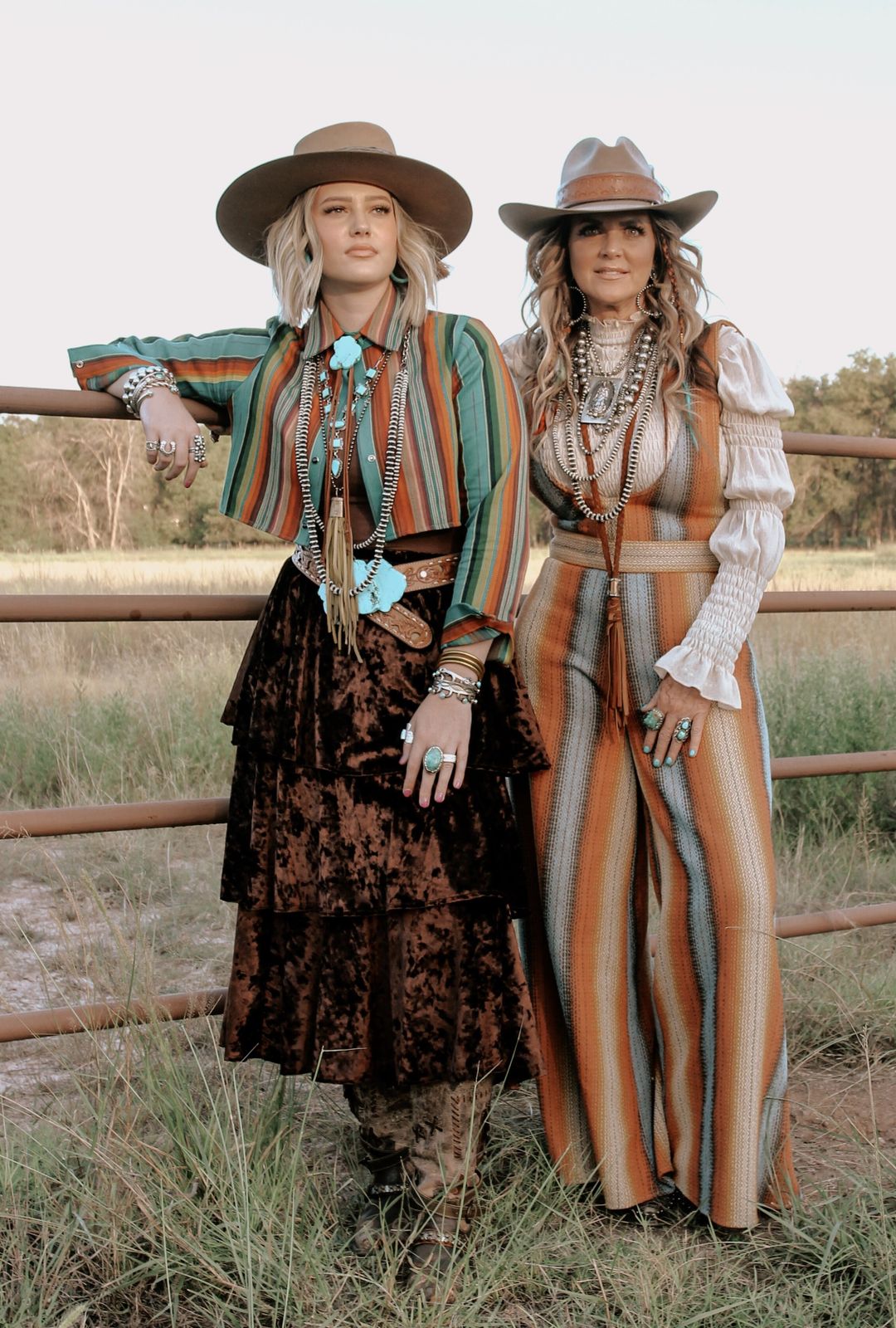 Western-Inspired Velvet Skirt and Striped Jacket Ensemble Western-Inspired Velvet Skirt and Striped Jacket Ensemble — Texas Outfits