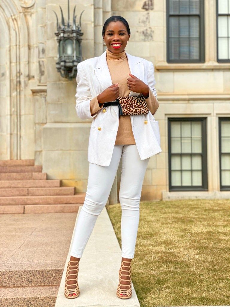 Smart Casual Belt Bag with Blazer — Belt Bag Outfits