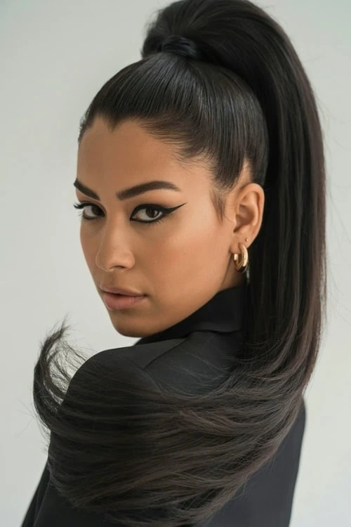 Straight Cut Visual Idea Straight Cut Visual Idea — High Ponytail