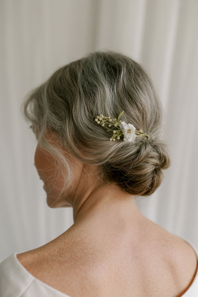 Collarbone Visual Idea — Wedding Low Bun