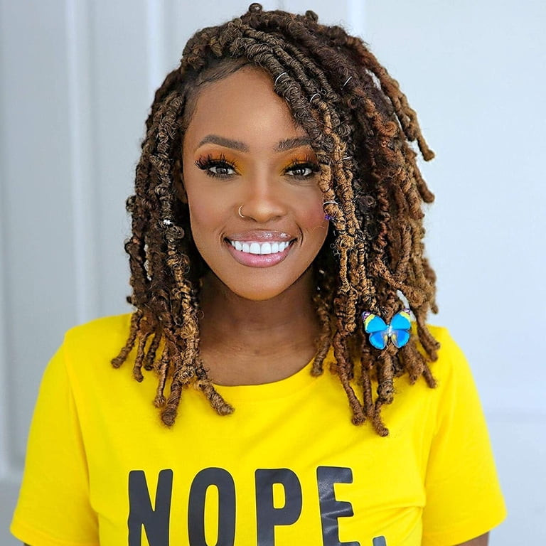 Brown Bob With Blonde Highlights — Distressed Locs