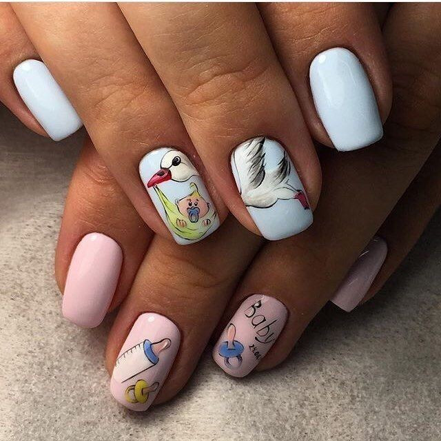 Cutest Baby Shower Nail Art Ideas For Would-Be Mother