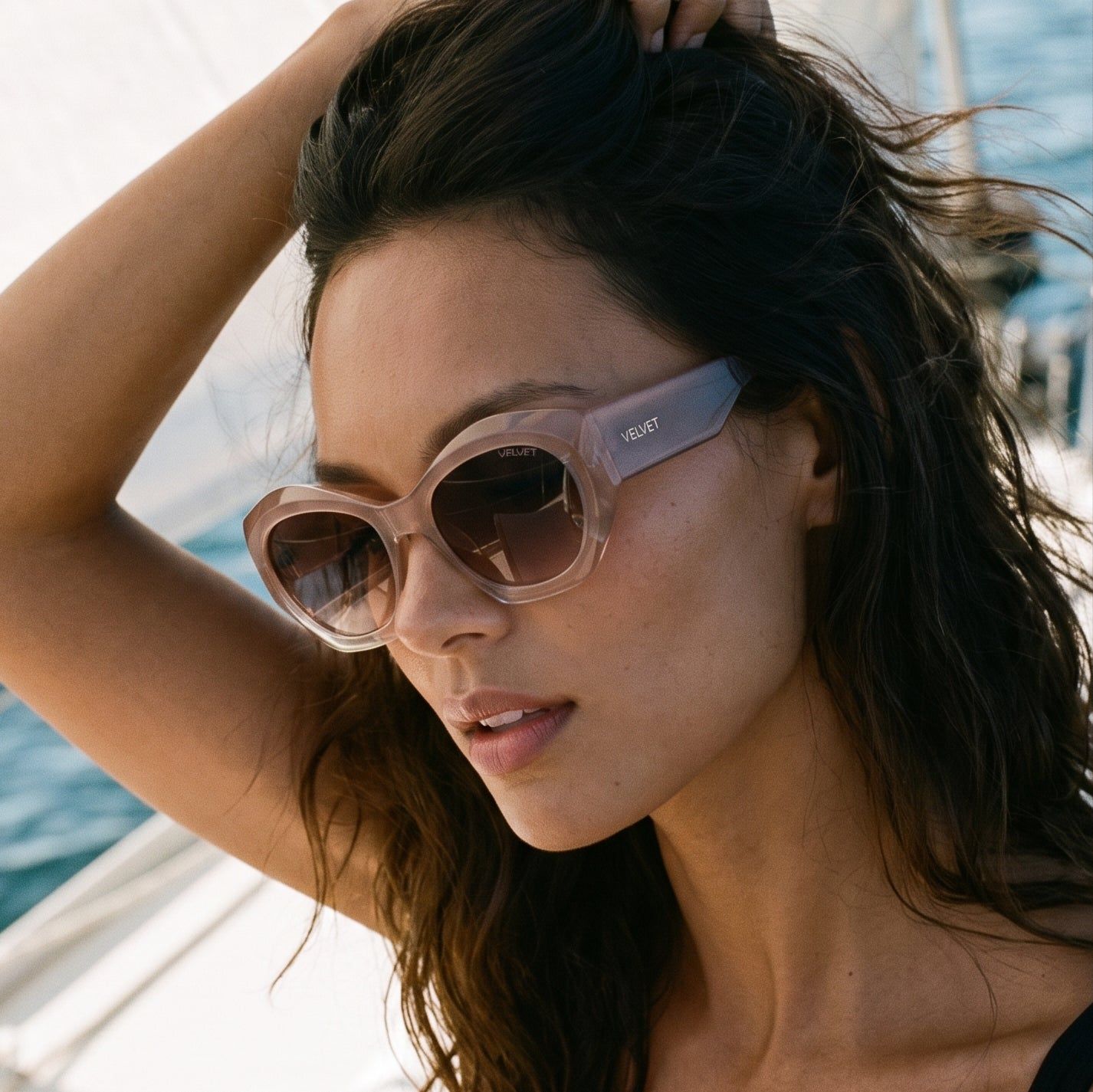Blush Pink Oversized Sunglasses for Chic Casual — Sunglasses for Heart Shaped Face