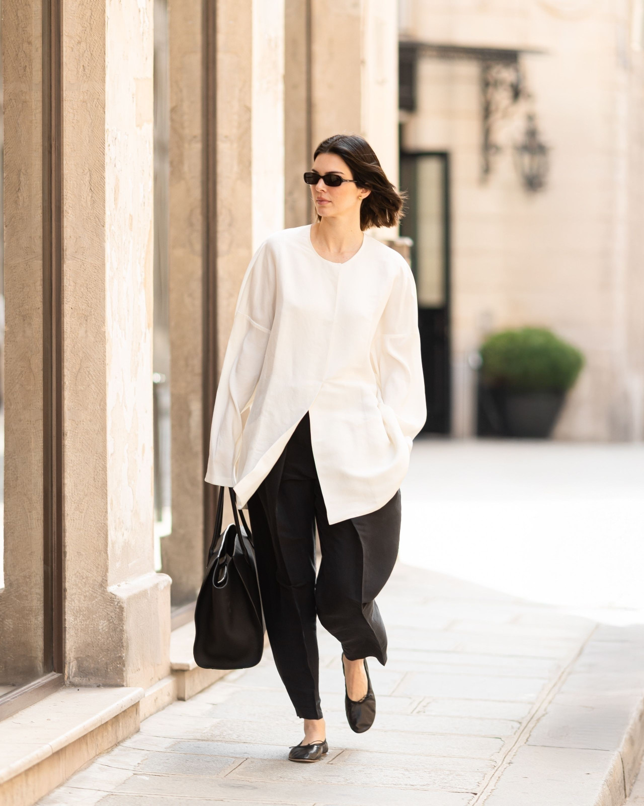 Minimalist White Shirt and Black Slim Trousers Minimalist White Shirt and Black Slim Trousers — Stealth Wealth Outfits
