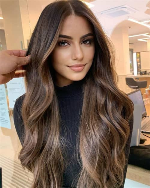 Mid-Back Air-Dried Dark Brown — Dark Brown Hair