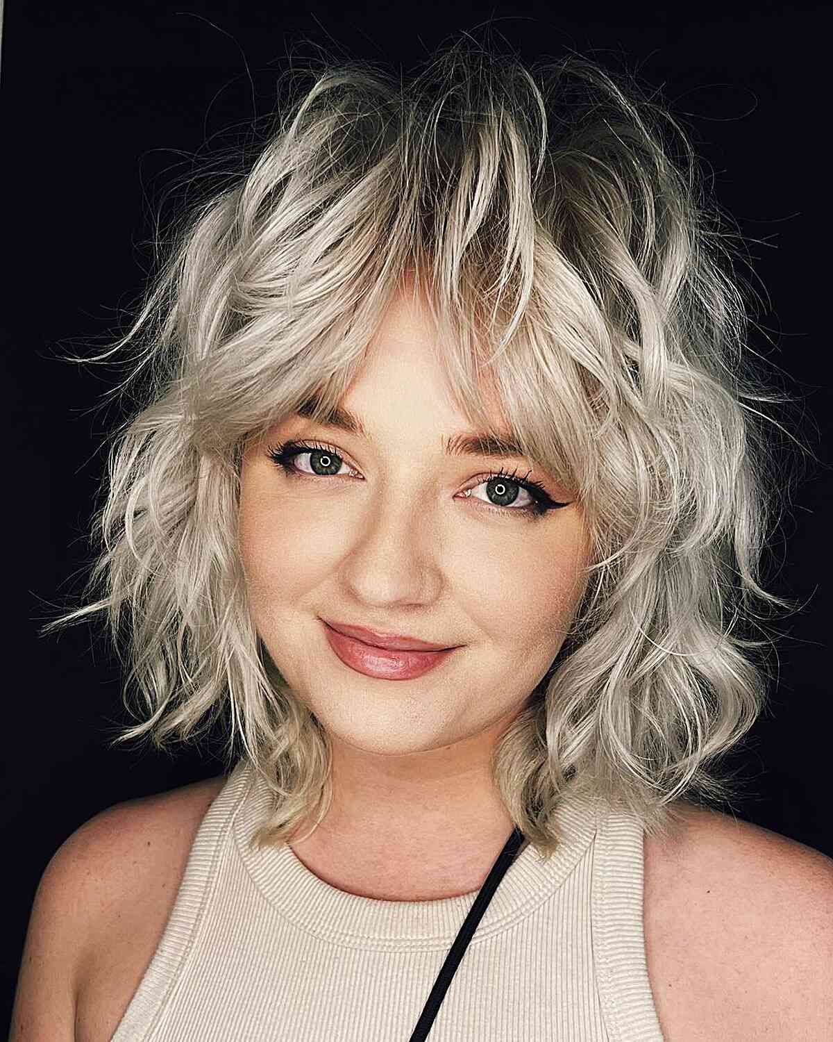 50 Shaggy Bob with Bangs Haircut Ideas for The Modern, Retro Girl