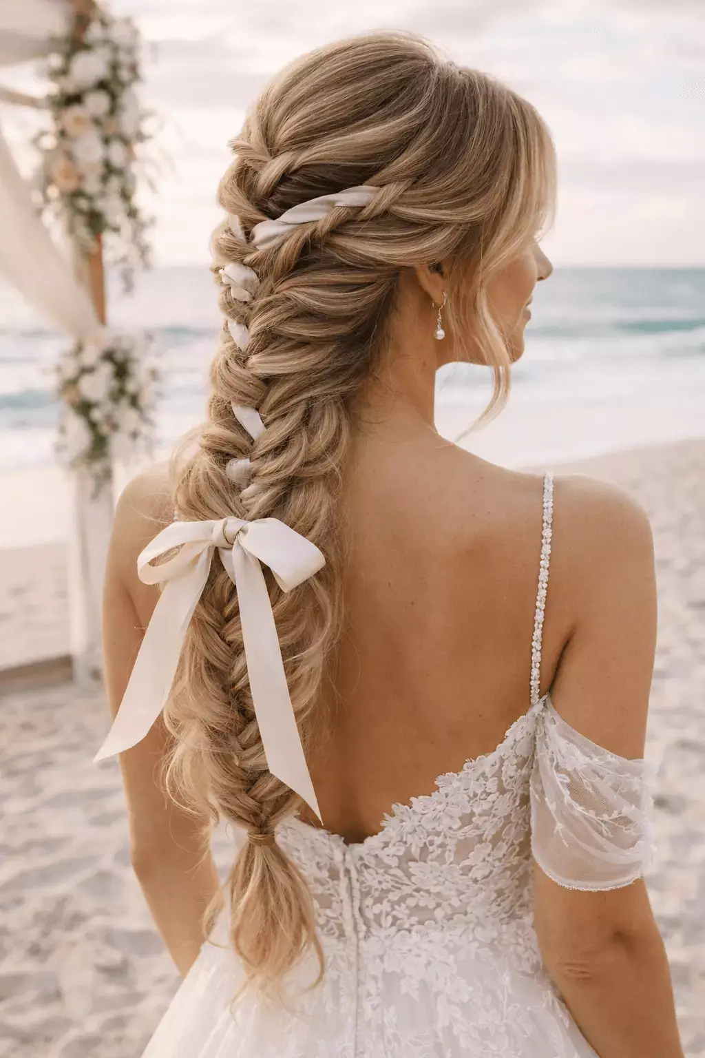 Fishtail Braid With Ribbon — Braids for Long Hair