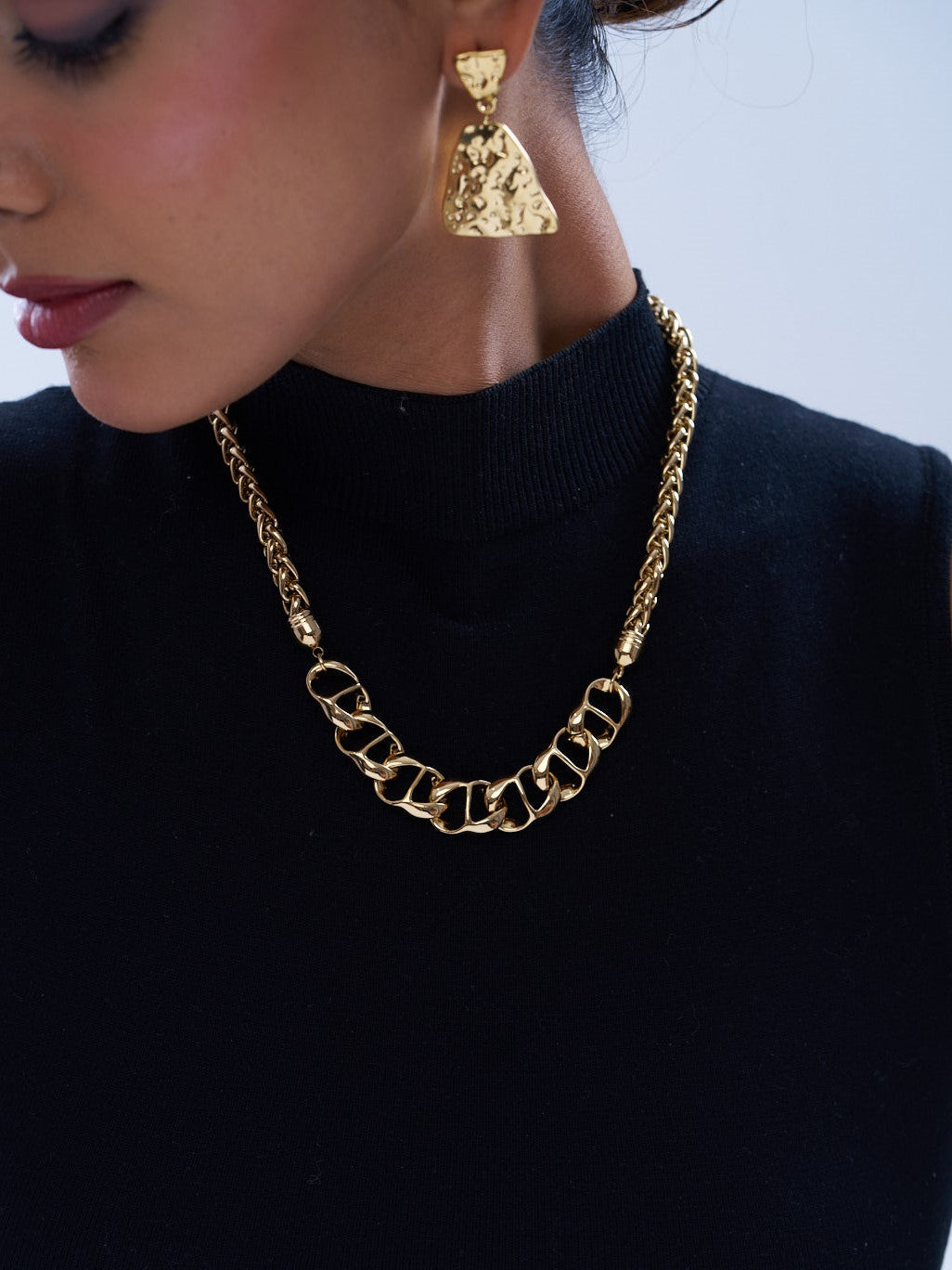 Bold Chunky Gold Anchor Link Chain — Chunky Gold Necklaces