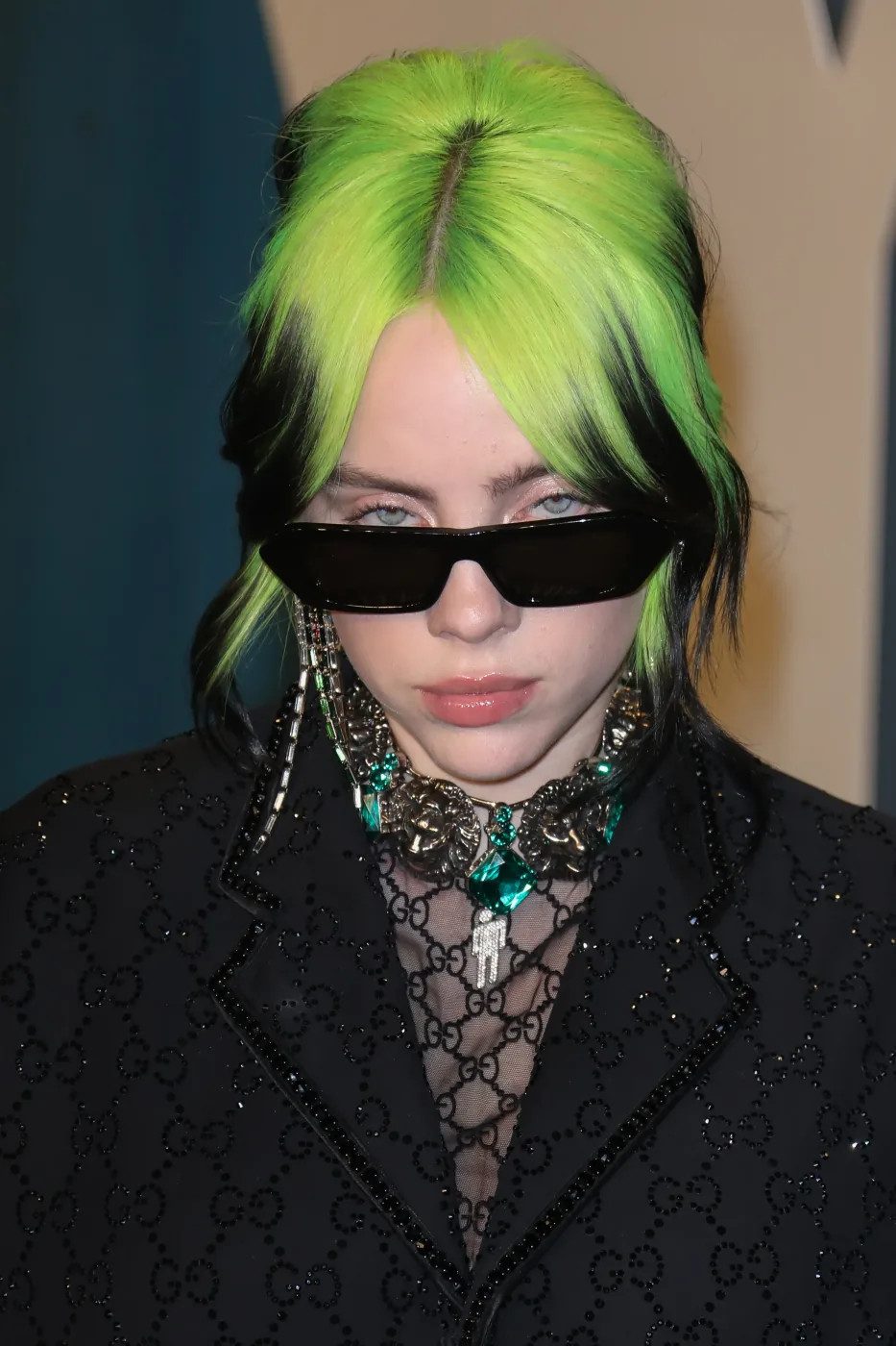 Neon Green Roots Black Bob Neon Green Roots Black Bob — Neon Green Hair
