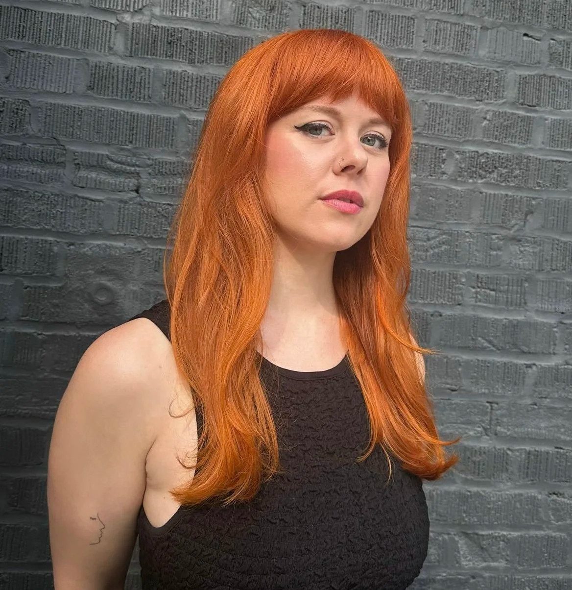 Vibrant Copper With Blunt Bangs — Copper Hair