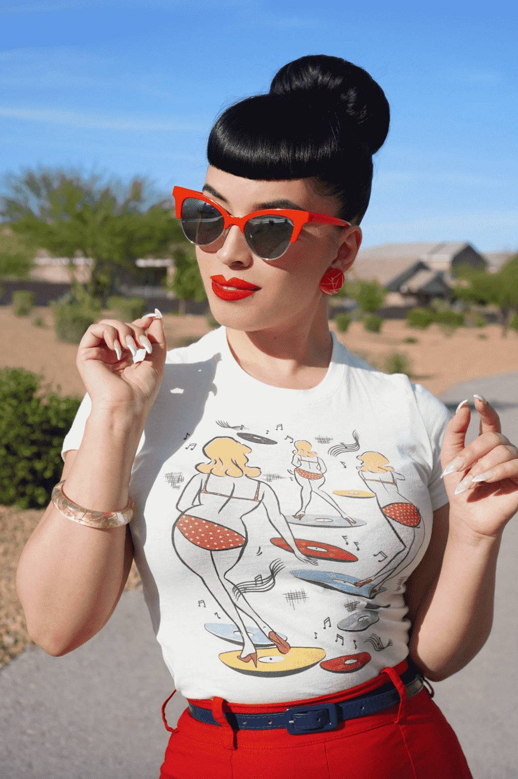 Red Pointed Heels Outfit Idea — Rockabilly Outfits
