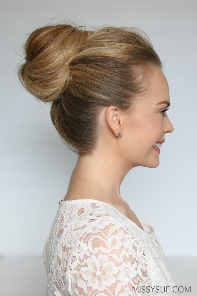 Voluminous High Bun Blonde — Hairstyles with Extensions