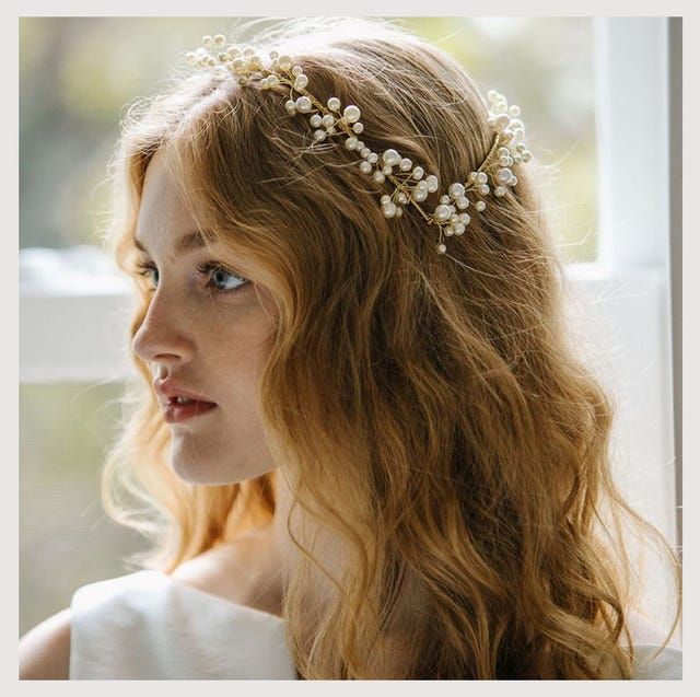Air-Dried Waves with Pearl Tiara — Wedding Hairstyles with Tiara