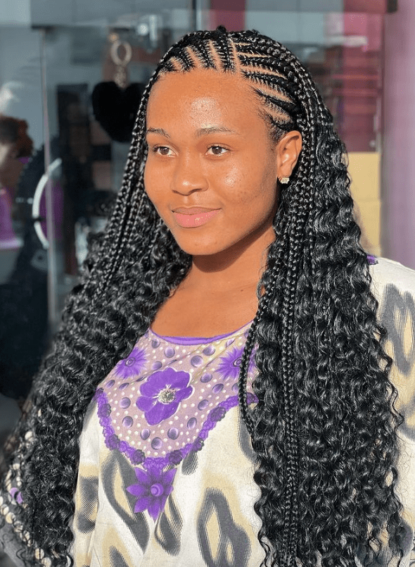 Large Defined Braids with Wavy Ends — Feed In Braids