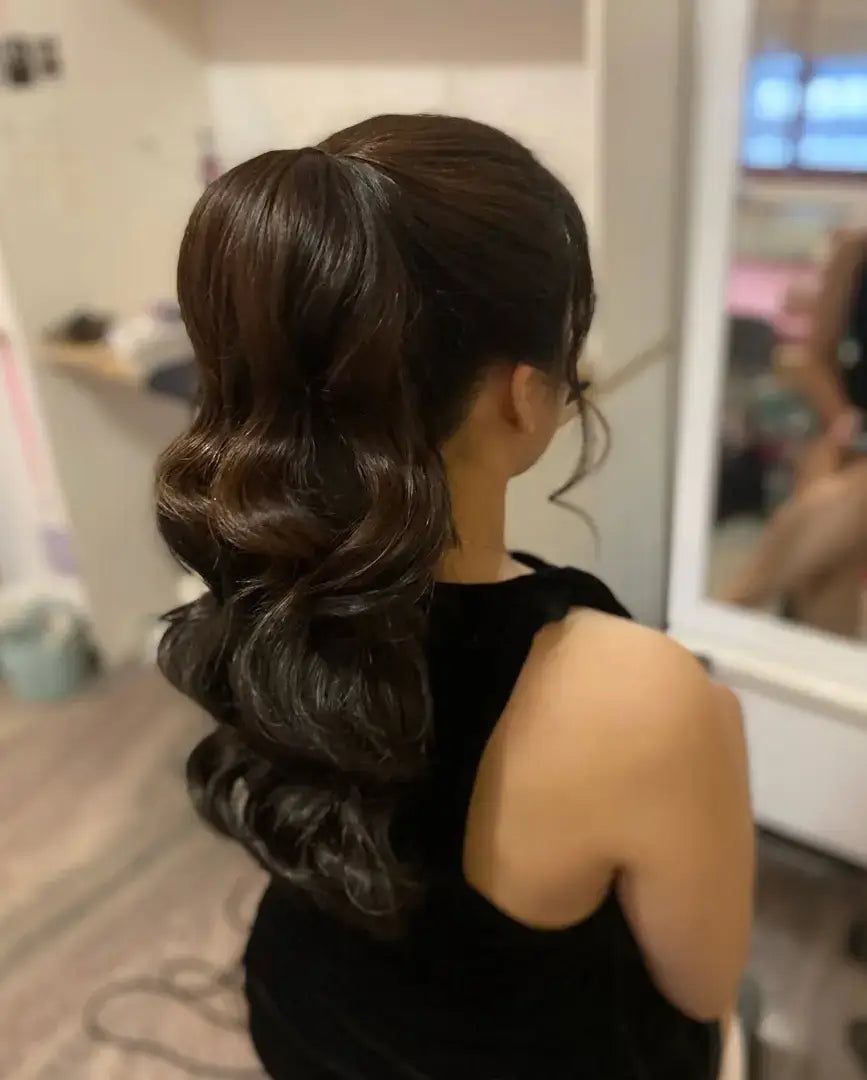 Back View Visual Idea Back View Visual Idea — Curly High Ponytail