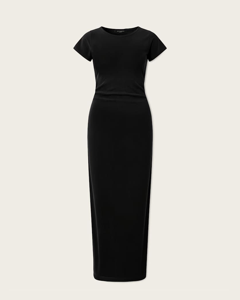Casual Black Short Sleeve Jersey Maxi Dress Casual Black Short Sleeve Jersey Maxi Dress — Dresses for Skinny Girls