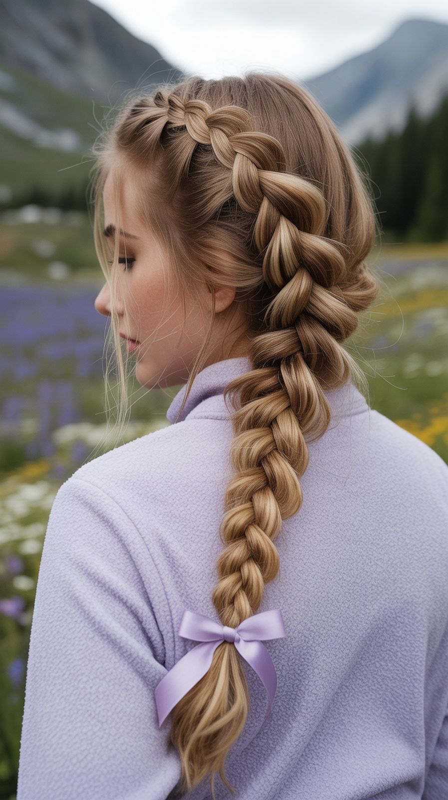 Single Thick Braid for Dense Hair Single Thick Braid for Dense Hair — Hiking Hairstyles