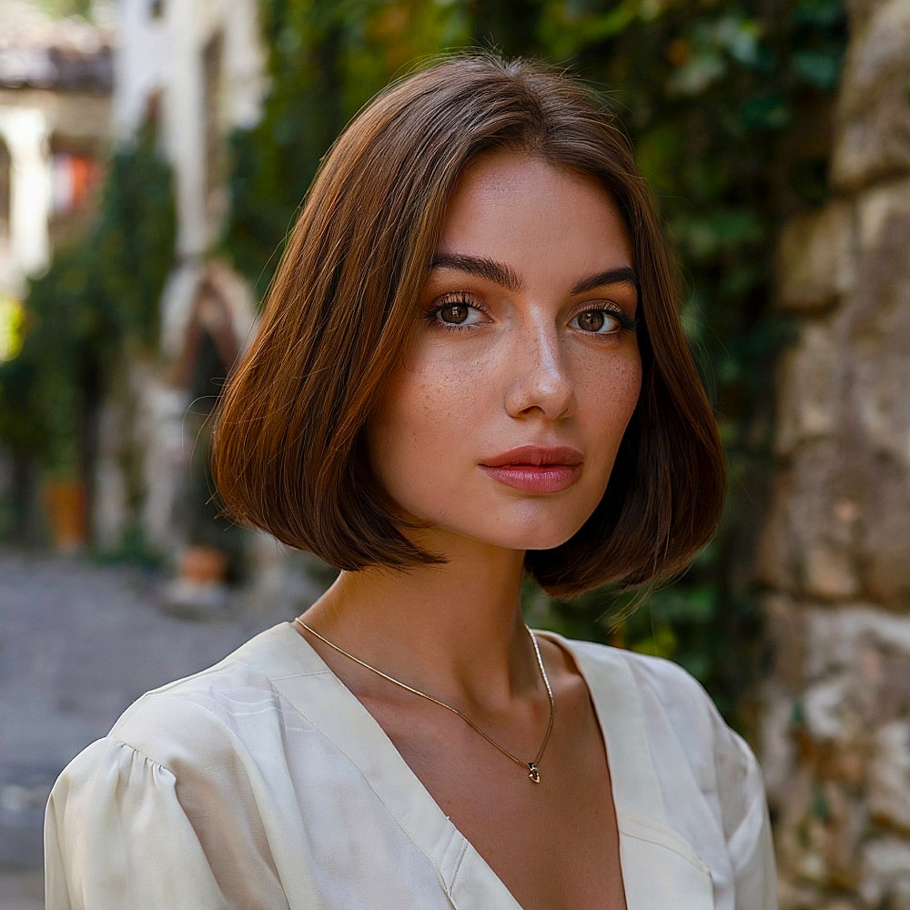 Sharp Chin Bob With Side Part — Old Money Hairstyles