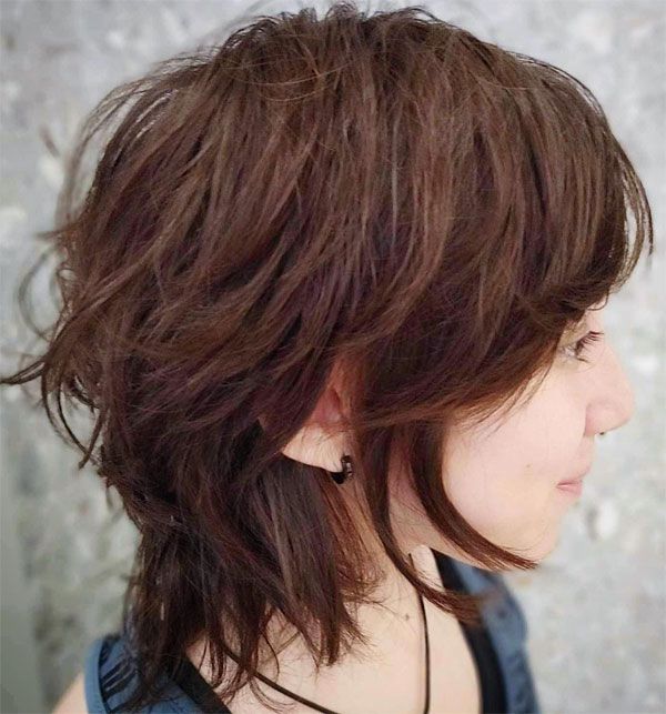 Edgy Chin Length Wolf Cut
