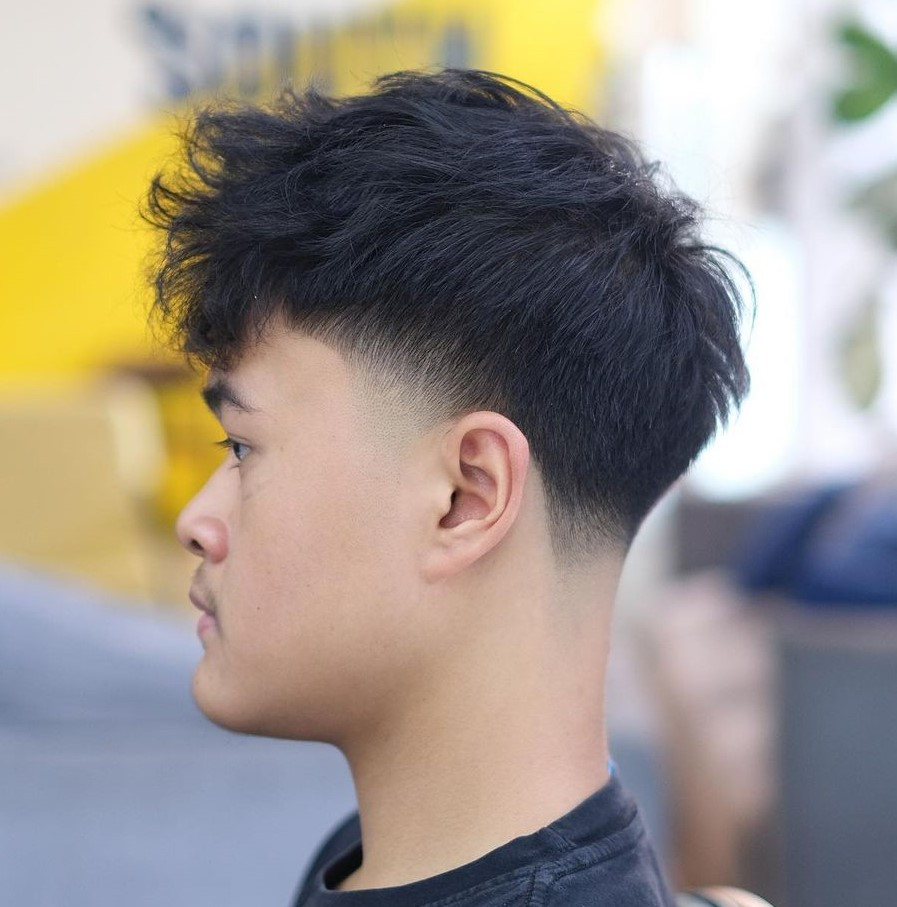 Thick Black Taper Fade Blowout — Blowout Taper