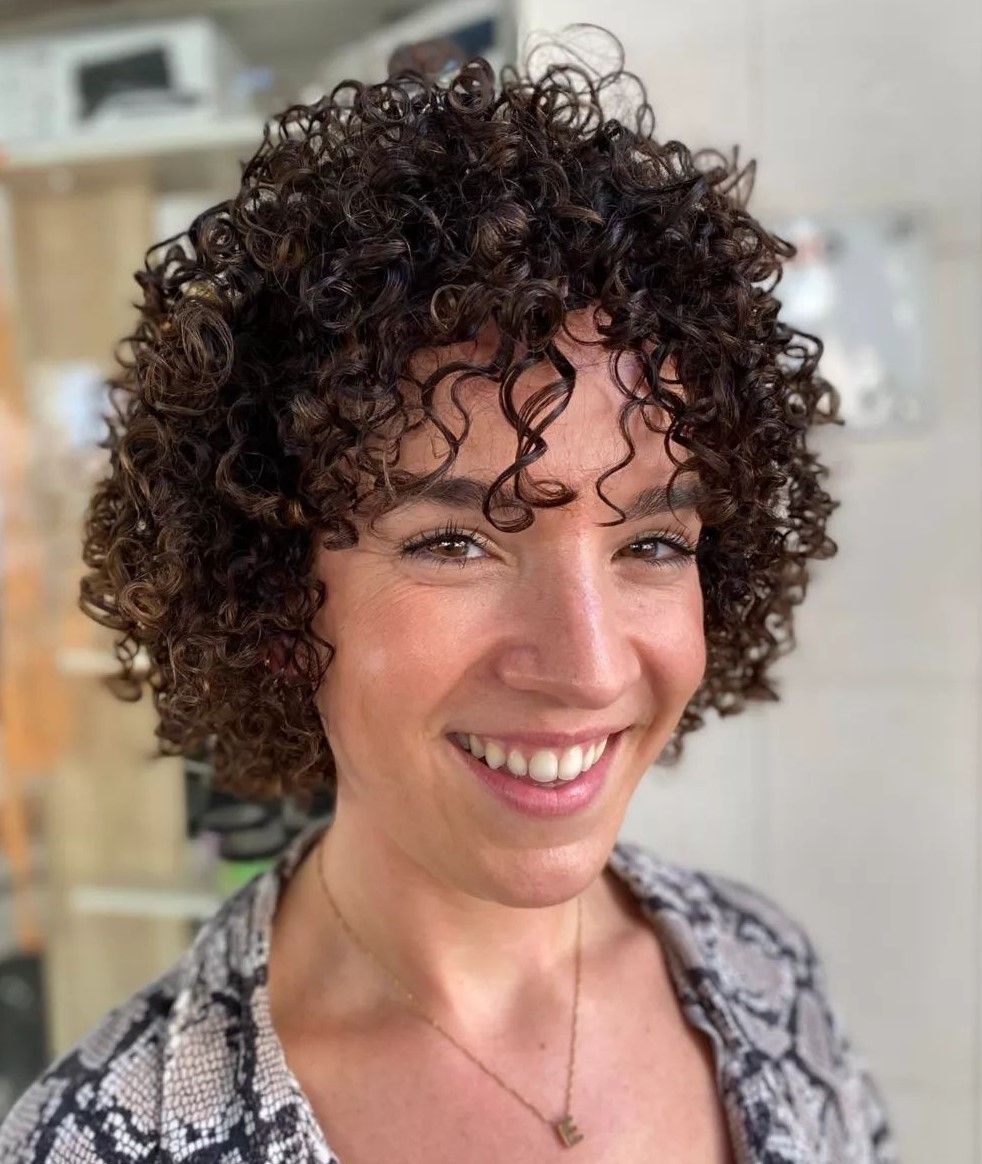 Dark Brown Bob With Wavy Texture Dark Brown Bob With Wavy Texture — Perms for Short Hair