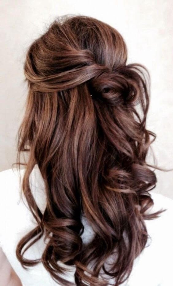 Rich Brown Twisted Sections Half Up Rich Brown Twisted Sections Half Up — Half Up Bun
