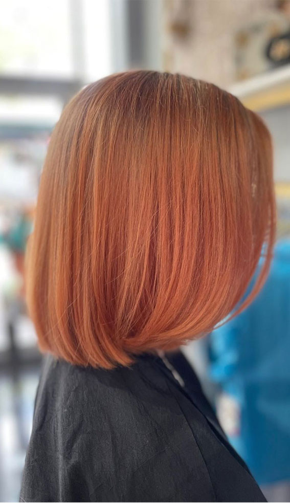 Peach Chin Bob Back View Peach Chin Bob Back View — Peach Hair