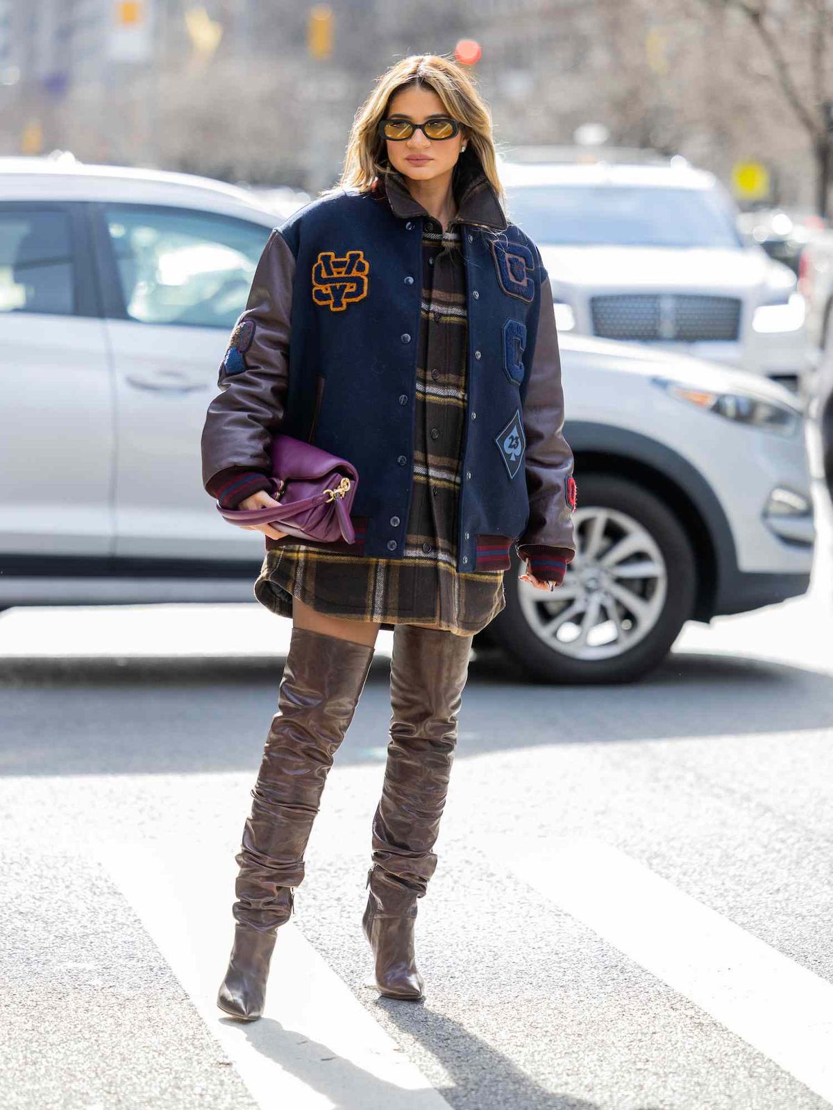 Varsity Jacket with Over-the-Knee Boots for a Statement Varsity Jacket with Over-the-Knee Boots for a Statement — Varsity Jacket Outfits