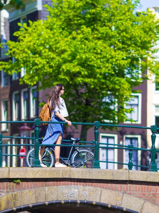 Cropped Top and Flowing Skirt with Backpack Cropped Top and Flowing Skirt with Backpack — Amsterdam Outfits