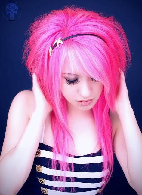 Vibrant Pink Visual Idea — Scene Hair