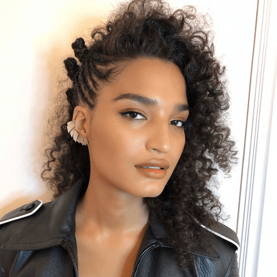 Curly Blowout With Braided Accents — Natural Hairstyles