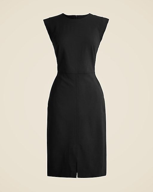 Sleek Black Sheath Dress with Cap Sleeves for a Professional Interview Sleek Black Sheath Dress with Cap Sleeves for a Professional Interview — Interview Dresses