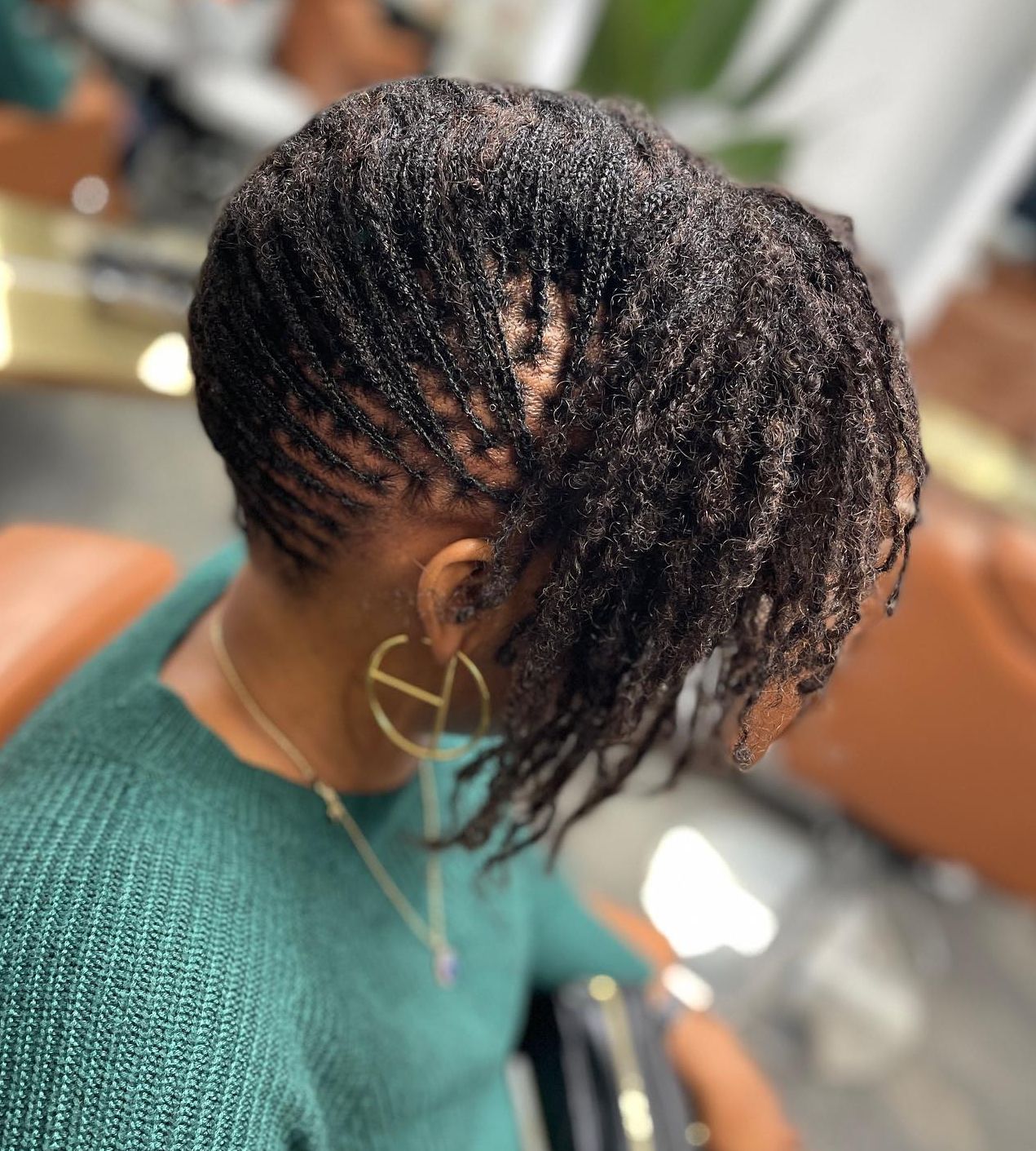 Medium Density Black Locs Medium Density Black Locs — Loc Half Up Half Down