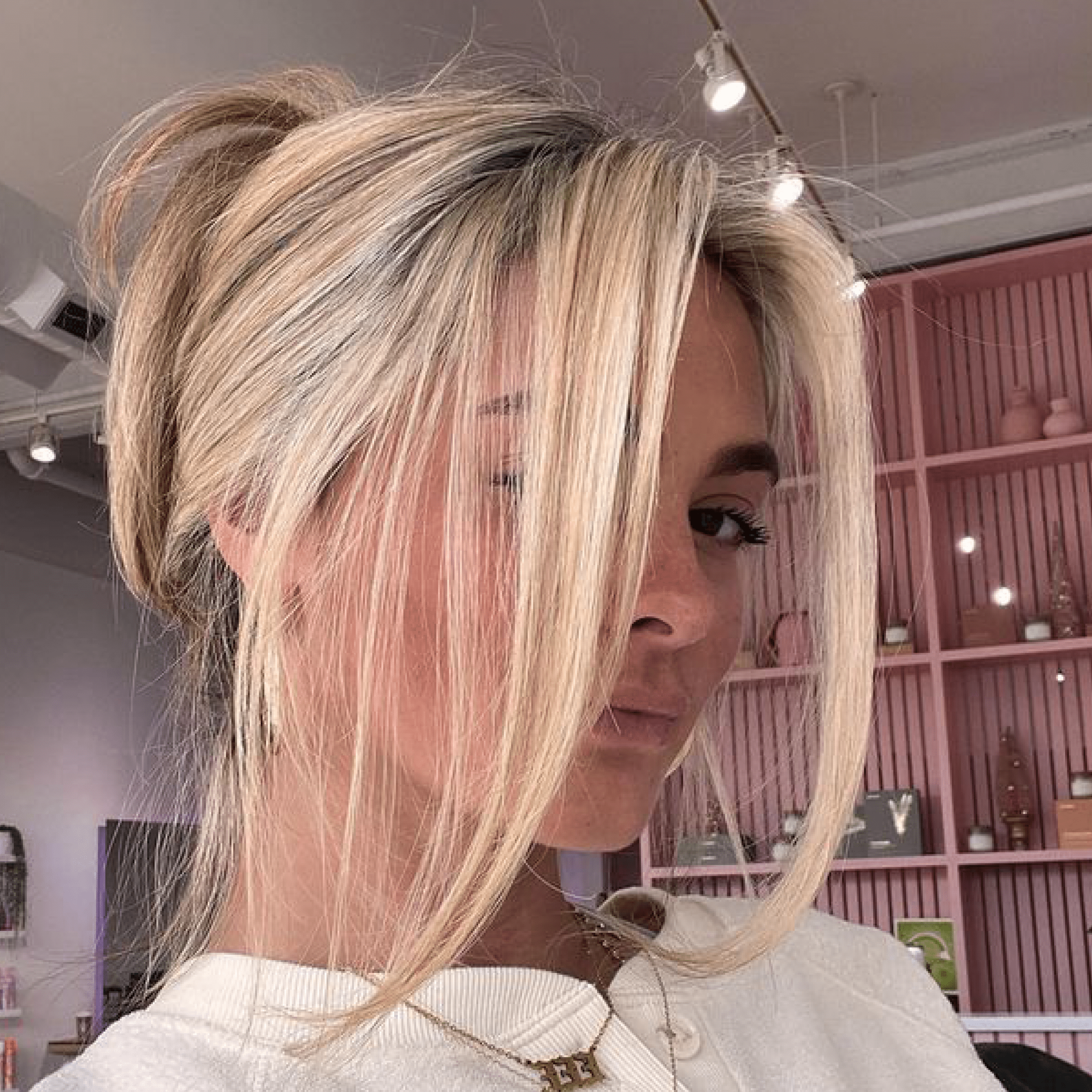Messy Platinum Blonde Updo Messy Platinum Blonde Updo — Aesthetic Hairstyles