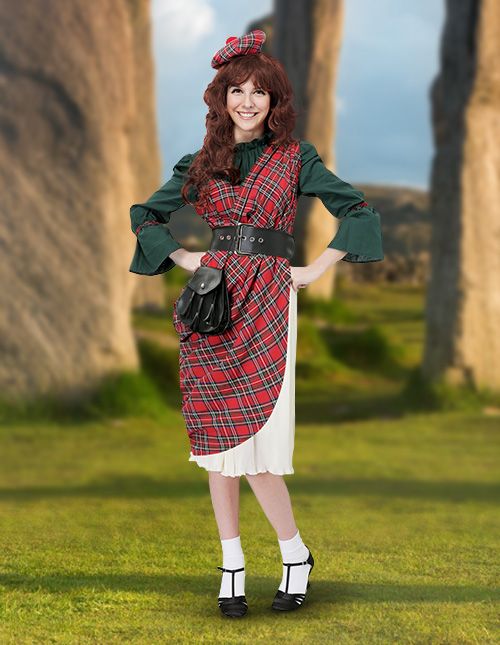 Tartan Vest and Blouse with Underskirt — Scotland Outfits