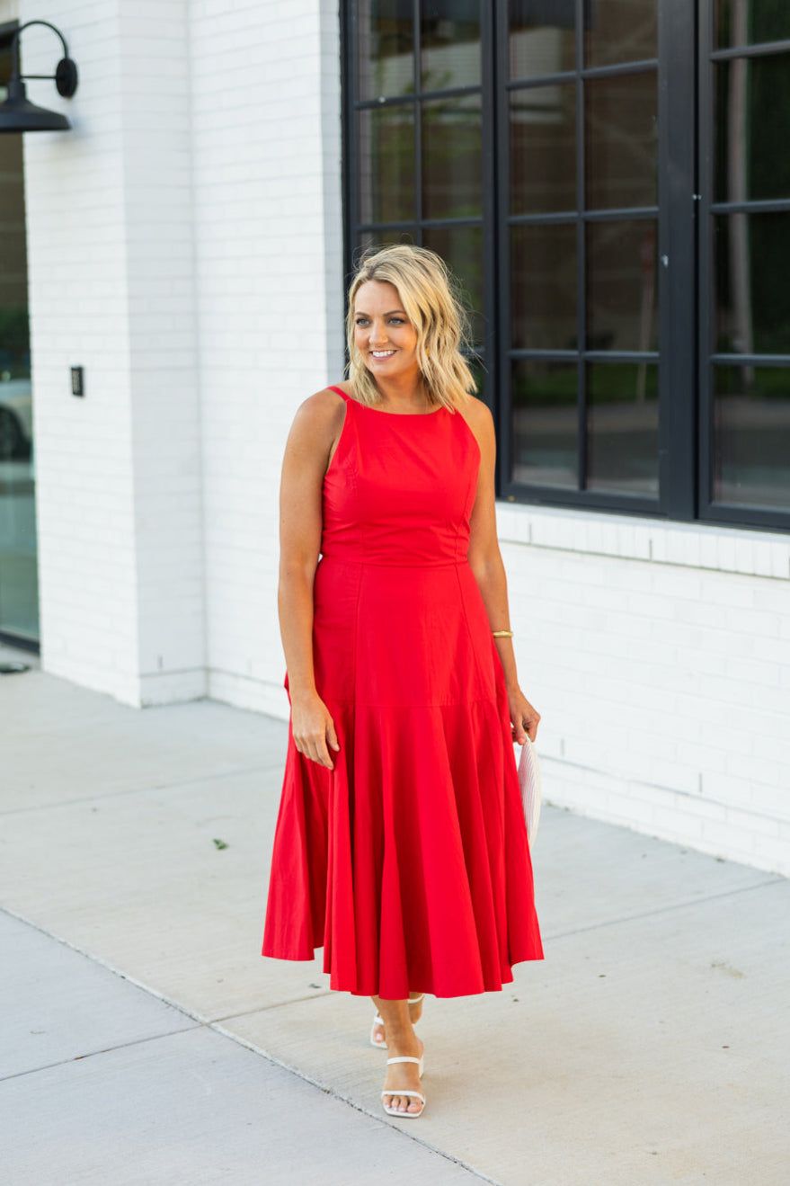 Vibrant Red Fit and Flare for Summer Events Vibrant Red Fit and Flare for Summer Events — Fit and Flare Dresses