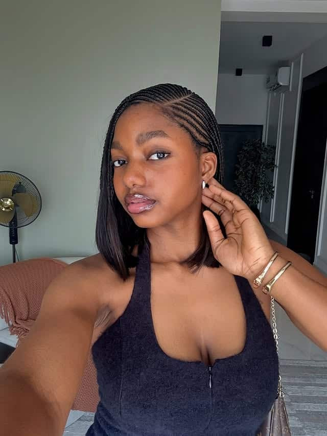 Black Bob With Braided Sides Black Bob With Braided Sides — Sew In Bob