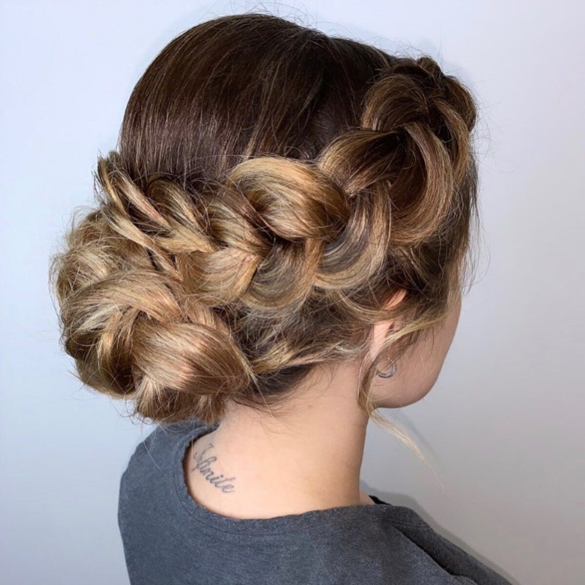 Classic Braided Bun at Nape